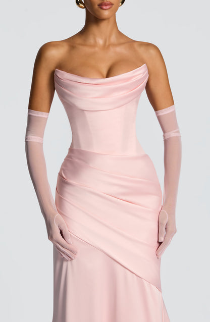 Kensington Maxi Elbise - Pudra