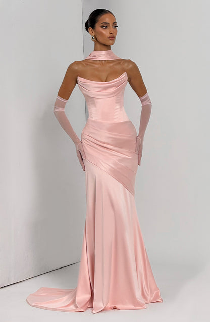 Kensington Maxi Elbise - Pudra