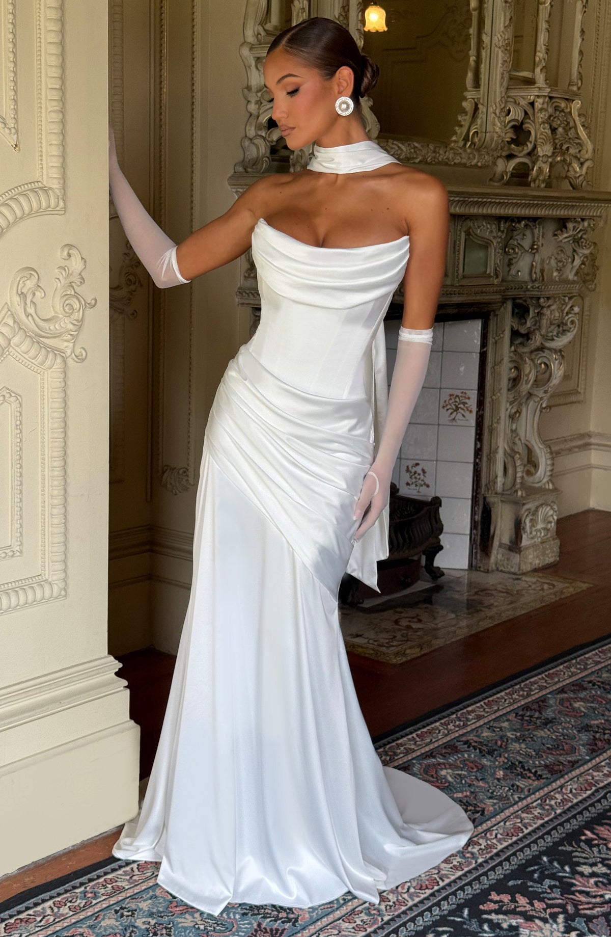 Kensington Maxi Elbise - Fildişi