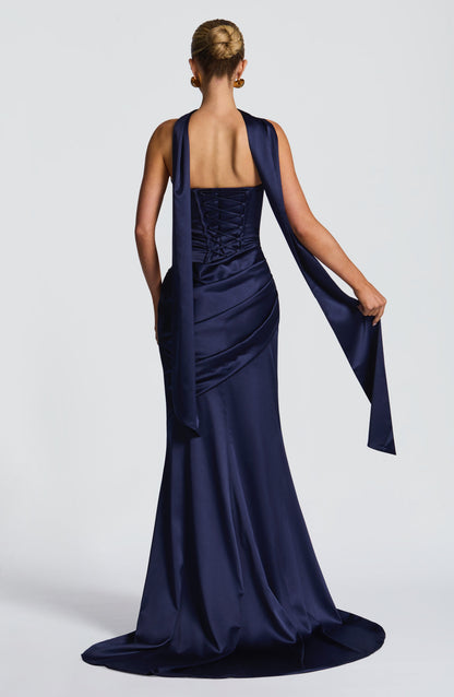 Kensington Maxi Elbise - Lacivert