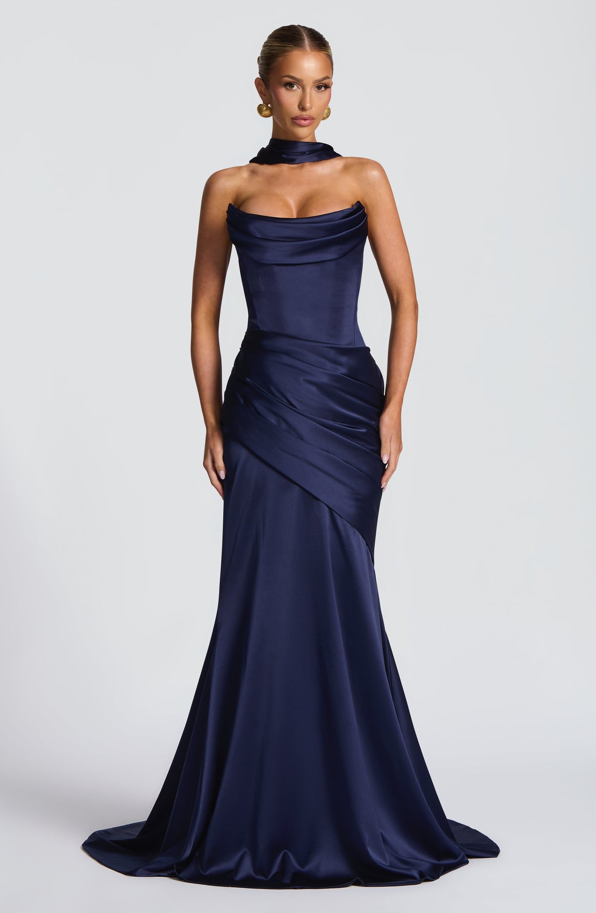 Kensington Maxi Elbise - Lacivert