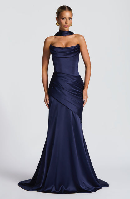 Kensington Maxi Elbise - Lacivert