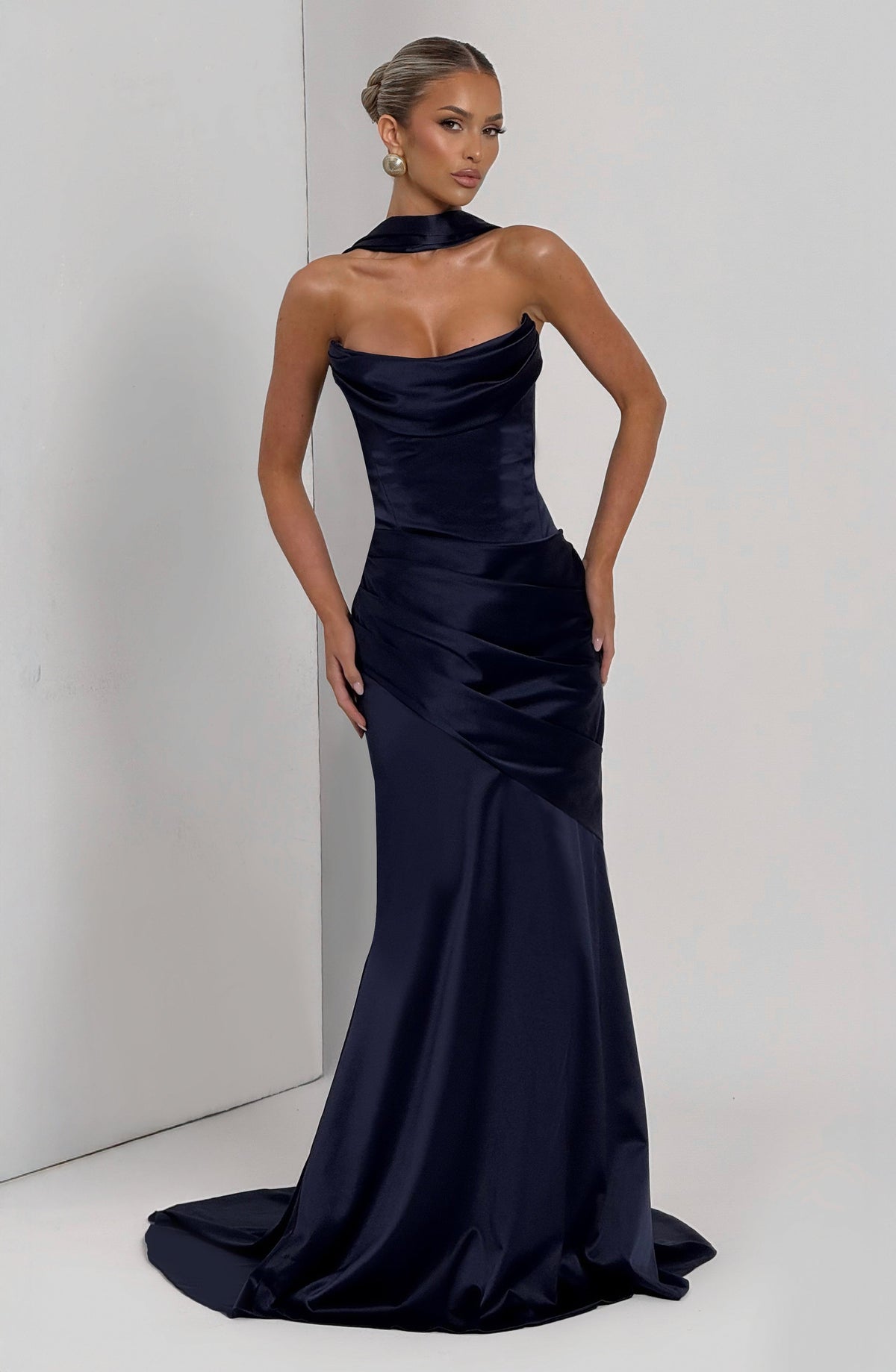 Kensington Maxi Elbise - Lacivert