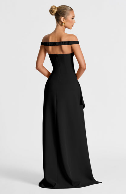 Khalesia Maxi Elbise - Siyah