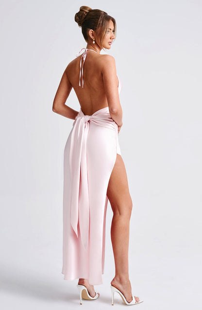 Kiandra Maxi Elbise - Pudra