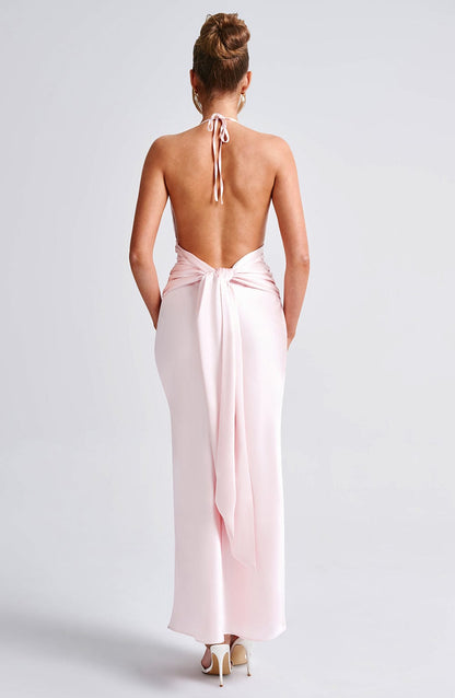 Kiandra Maxi Elbise - Pudra