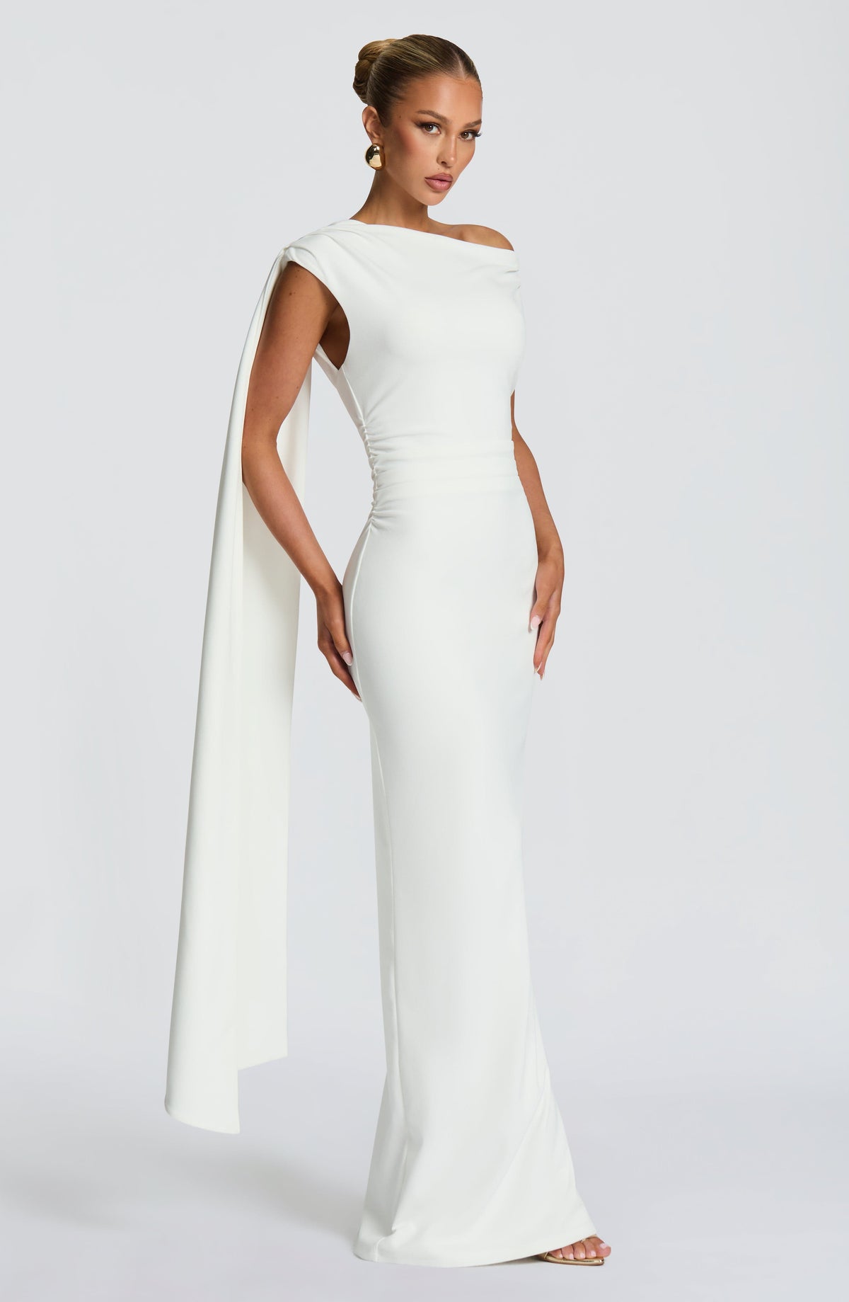 Kylie Maxi Elbise - Fildişi