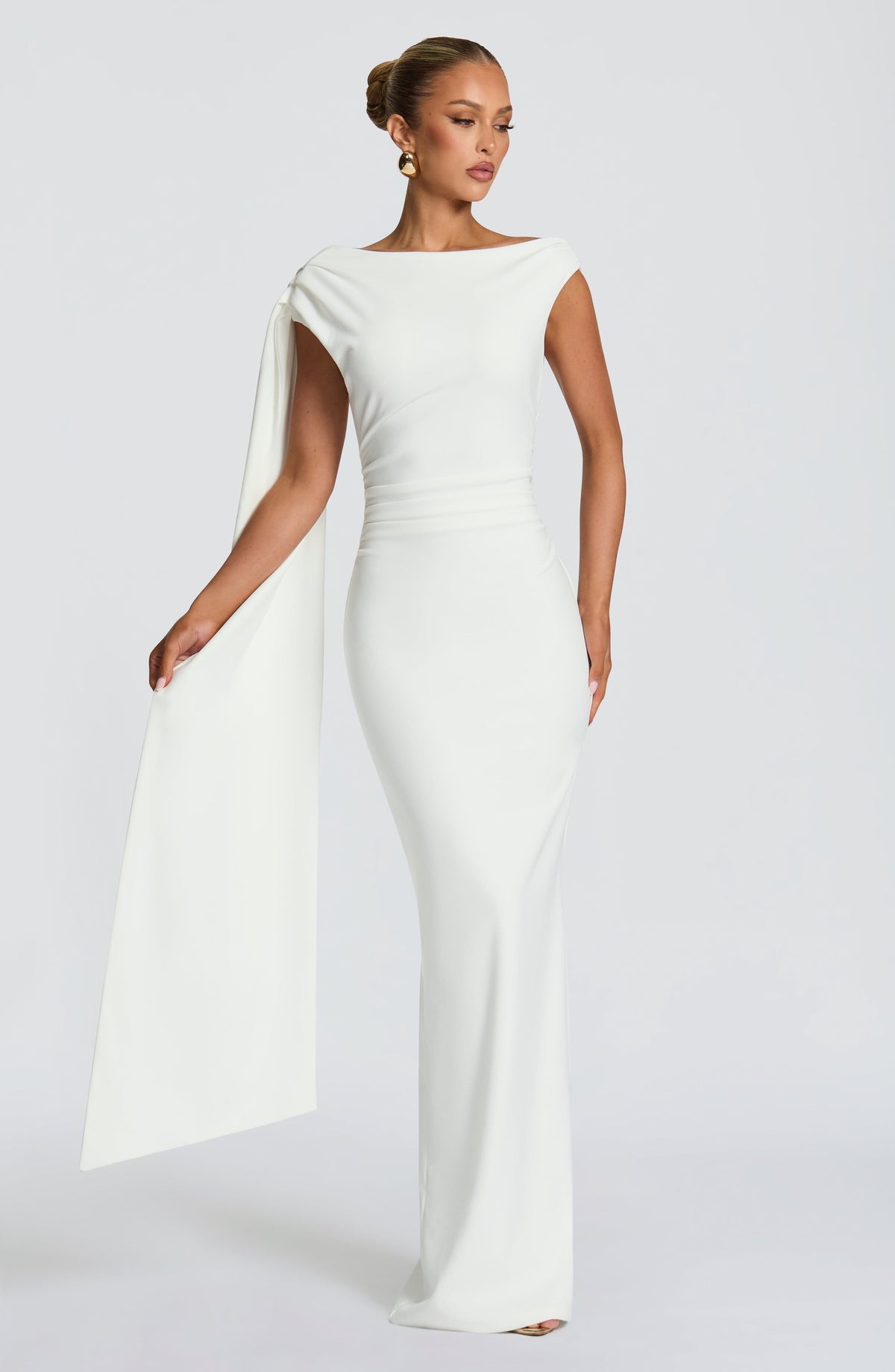Kylie Maxi Elbise - Fildişi