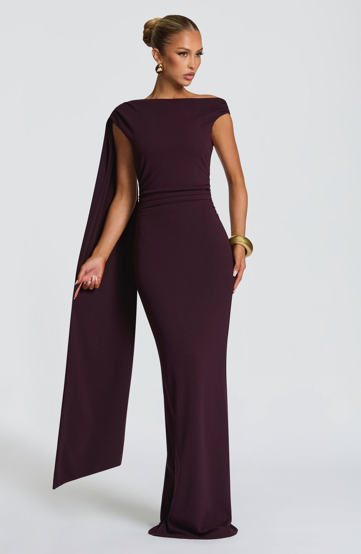 Kylie Maxi Elbise - Mürdüm