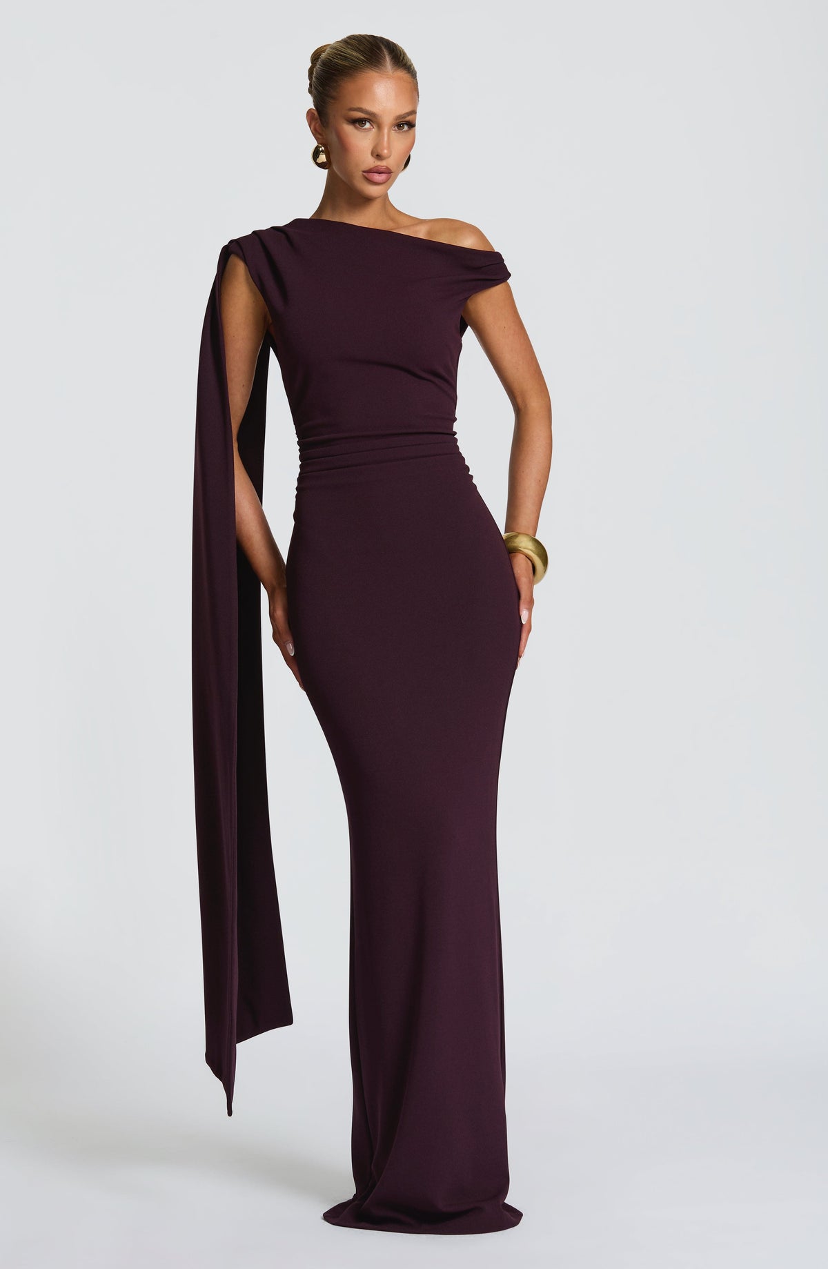 Kylie Maxi Elbise - Mürdüm