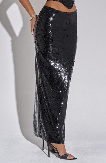 Larisa Maxi Etek - Siyah