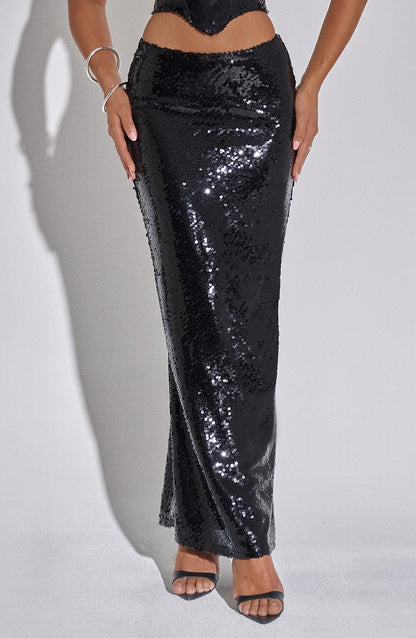 Larisa Maxi Etek - Siyah