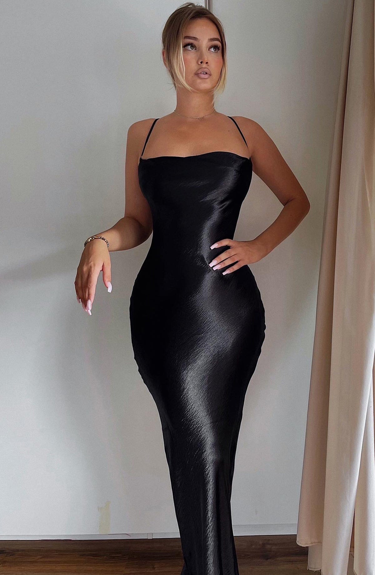 Leilani Maxi Elbise - Siyah