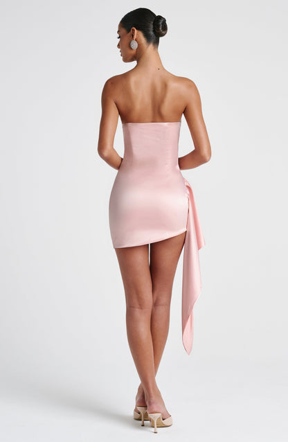Leoni Mini Elbise - Pudra