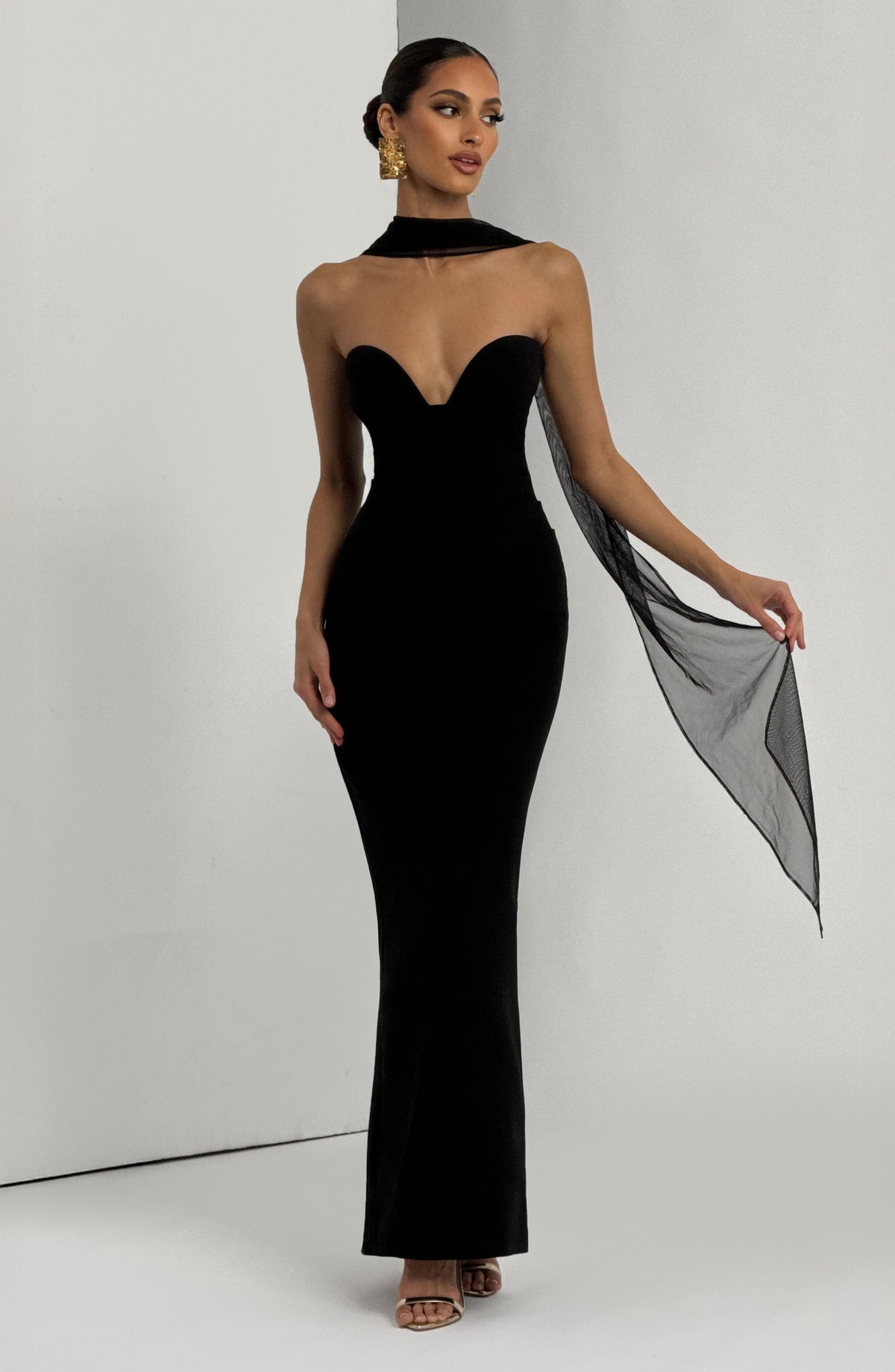 Lindsey Maxi Elbise - Siyah