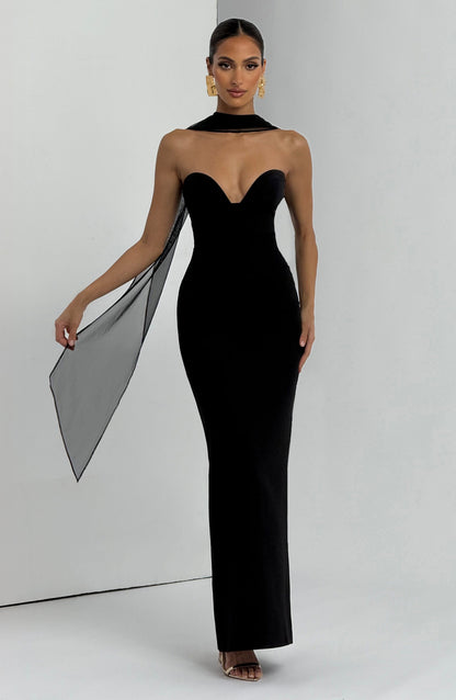 Lindsey Maxi Elbise - Siyah