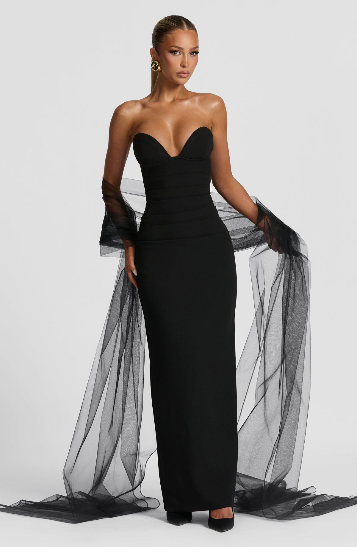 Lindsey Maxi Elbise - Siyah