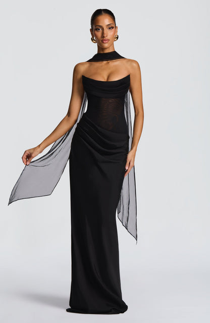 Liora Maxi Elbise - Siyah