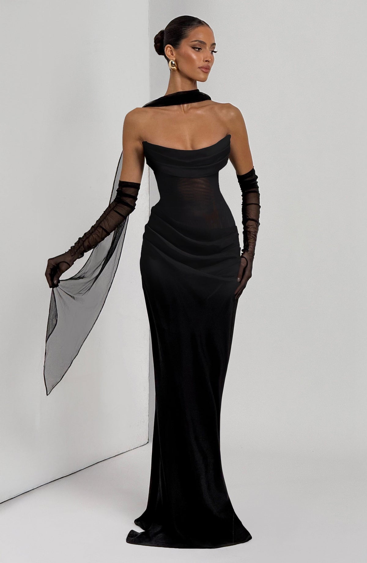 Liora Maxi Elbise - Siyah