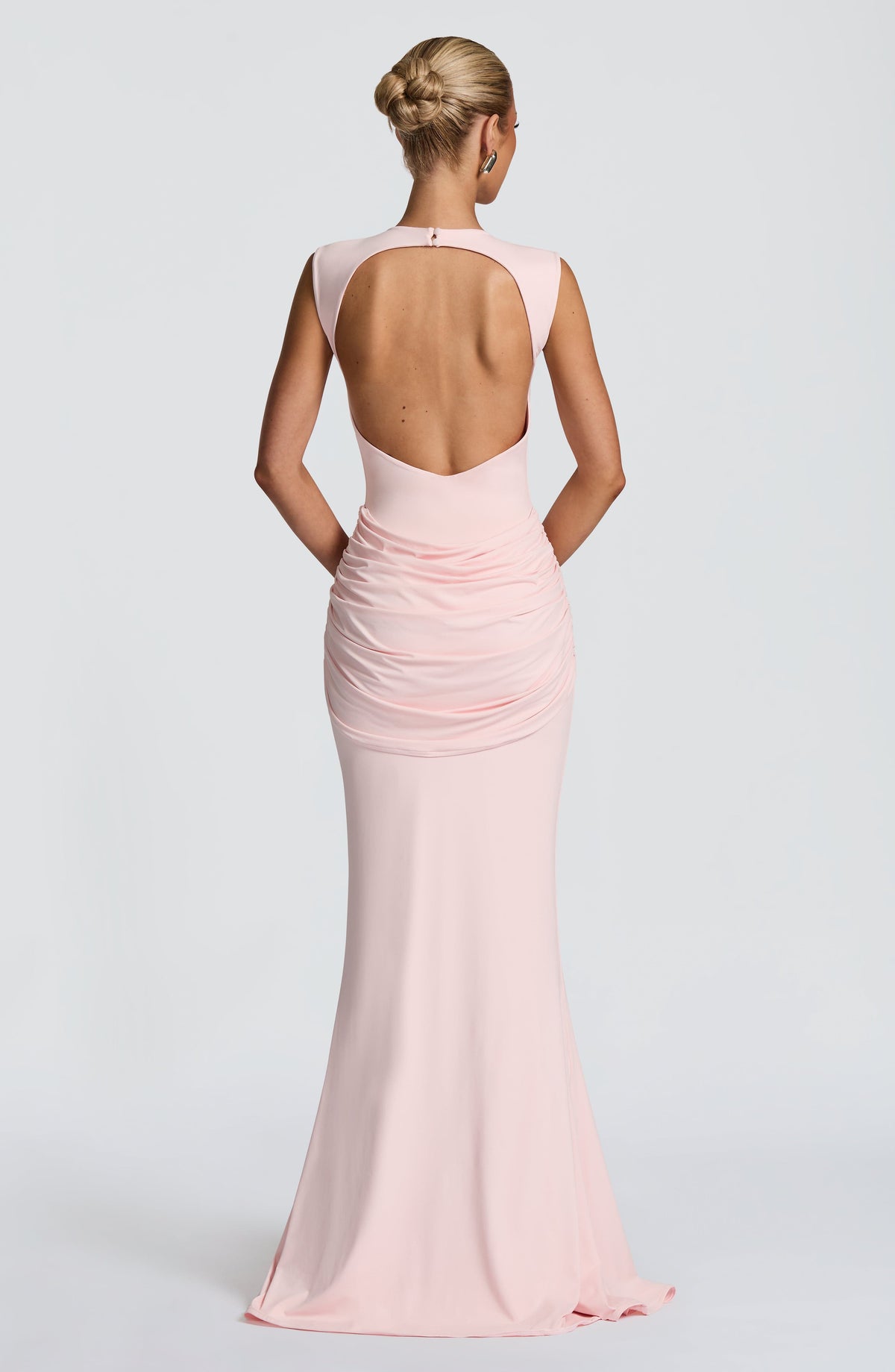 Lorenza Maxi Elbise - Pudra