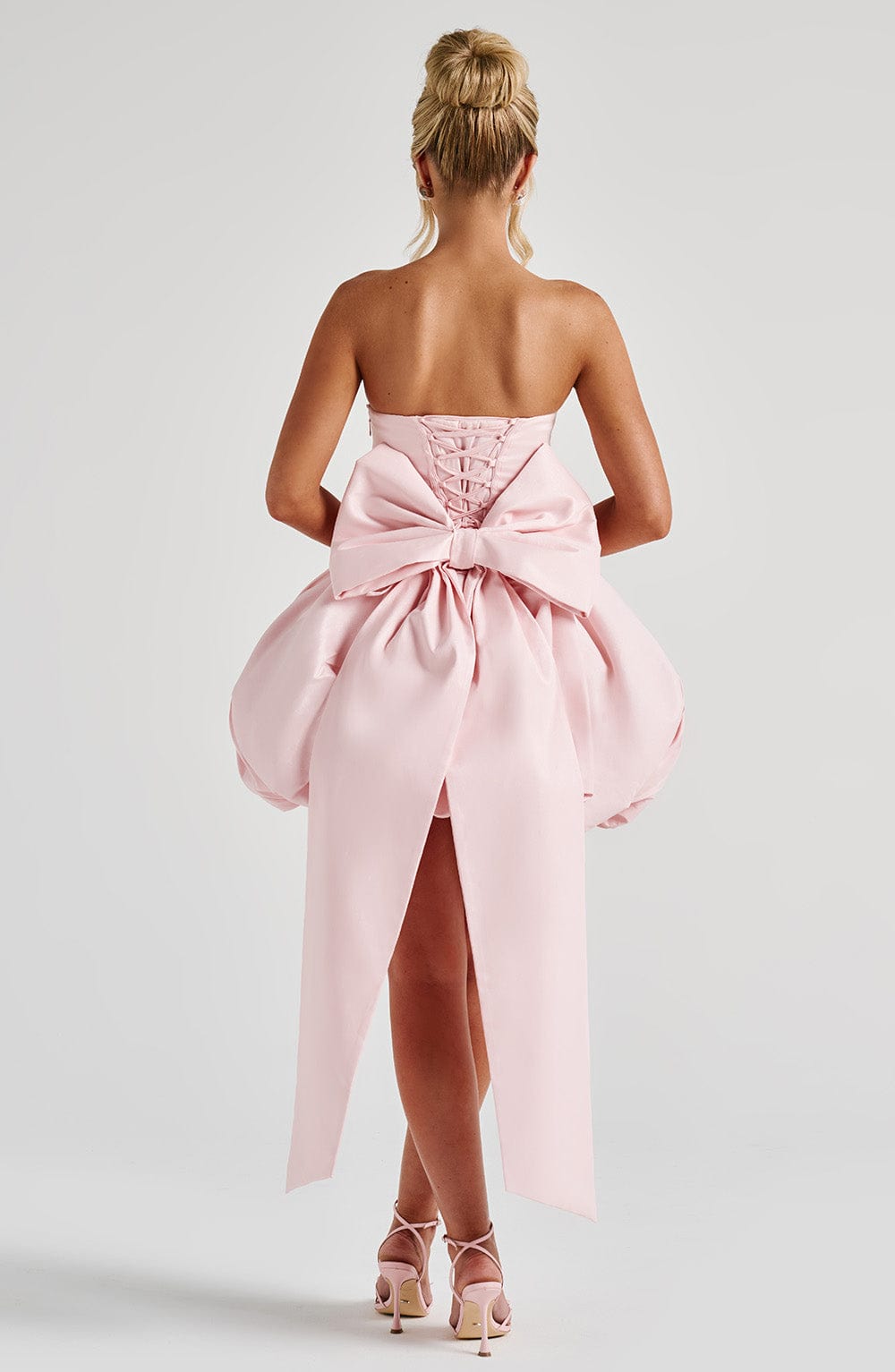 Lotus Mini Elbise - Pudra