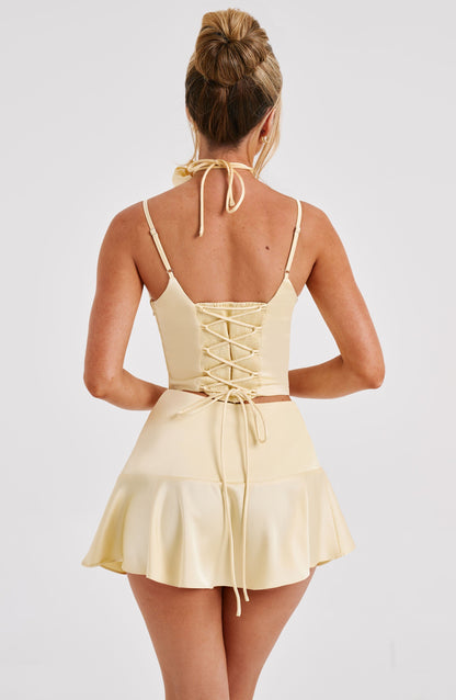 Louisa Mini Etek - Limon Sarısı