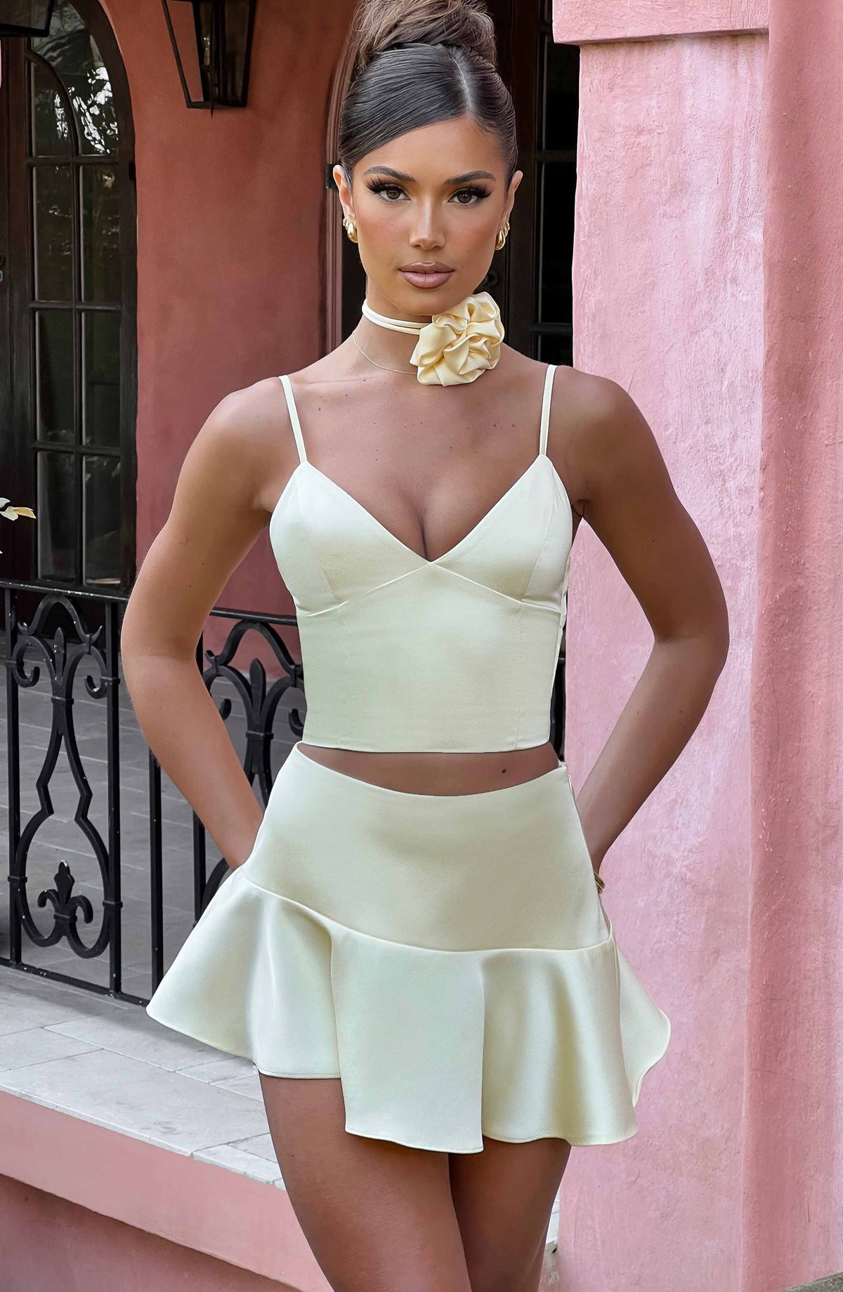 Louisa Mini Etek - Limon Sarısı