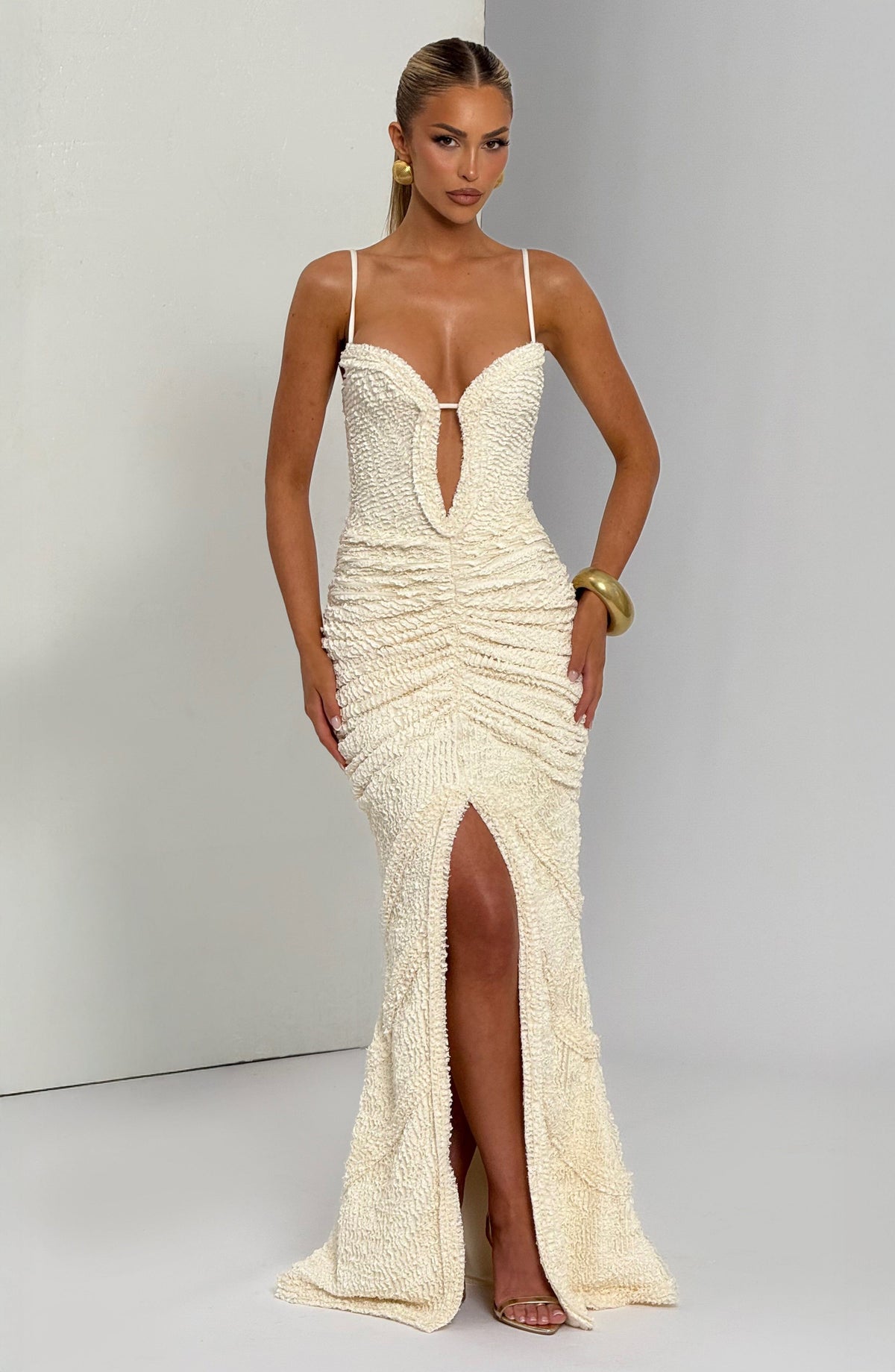 Lysandra Maxi Elbise - Fildişi
