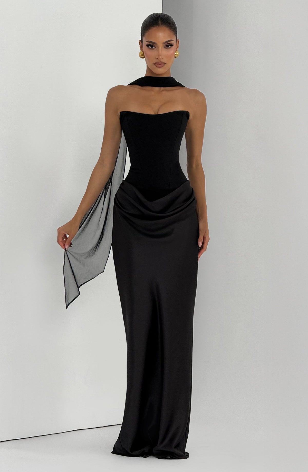 Maggie Maxi Elbise - Siyah