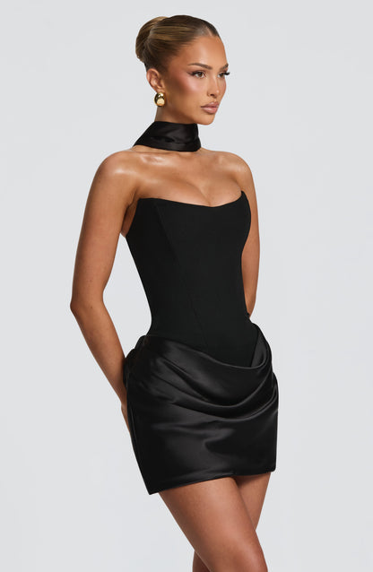 Maggie Mini Elbise - Siyah