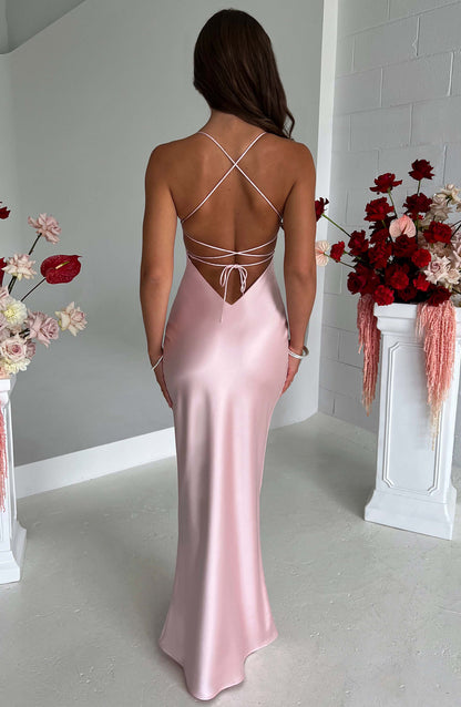 Malika Maxi Elbise - Pudra