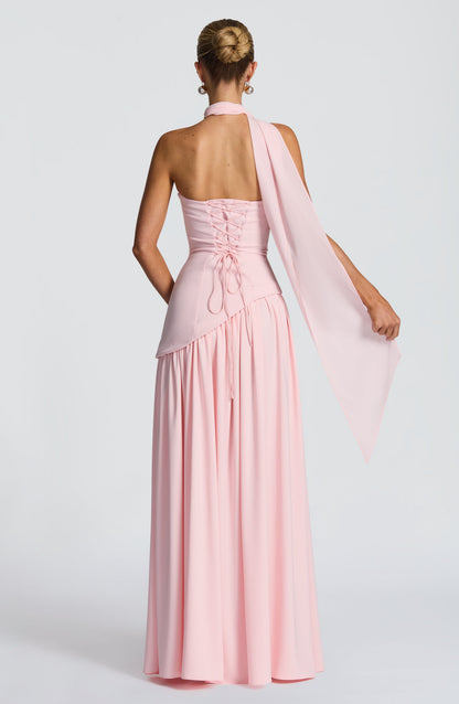 Maliyah Maxi Elbise - Pudra