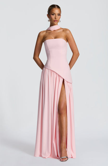 Maliyah Maxi Elbise - Pudra