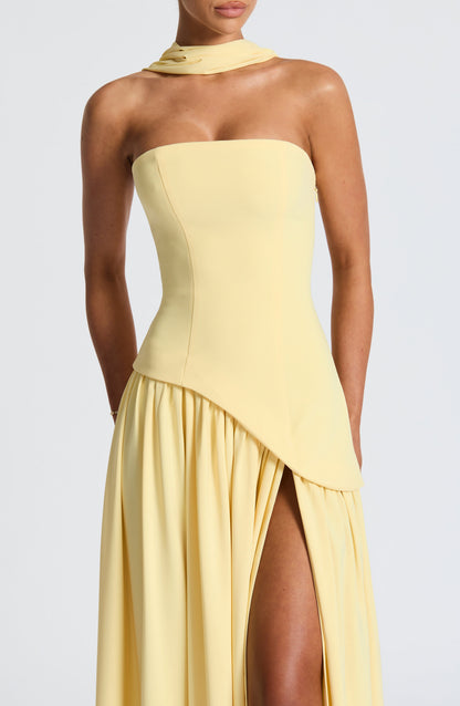 Maliyah Maxi Elbise - Limon Sarısı