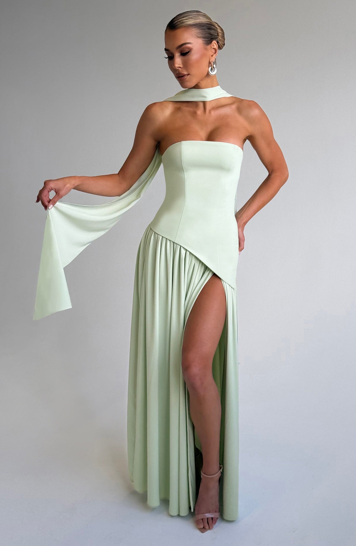 Maliyah Maxi Elbise - Mint Yeşili