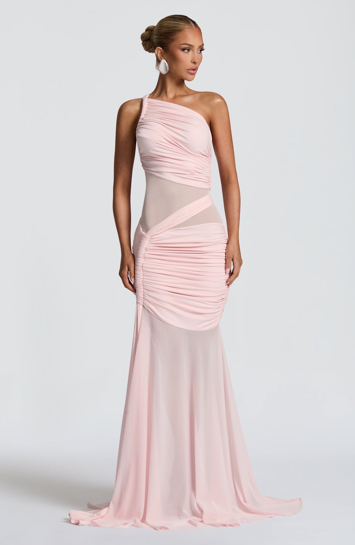 Marianne Maxi Elbise - Pudra