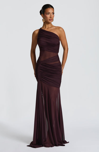Marianne Maxi Elbise - Mürdüm