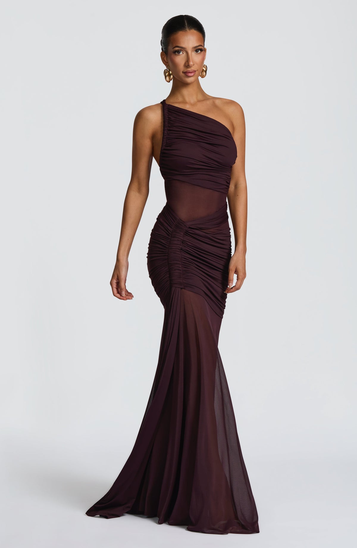 Marianne Maxi Elbise - Mürdüm
