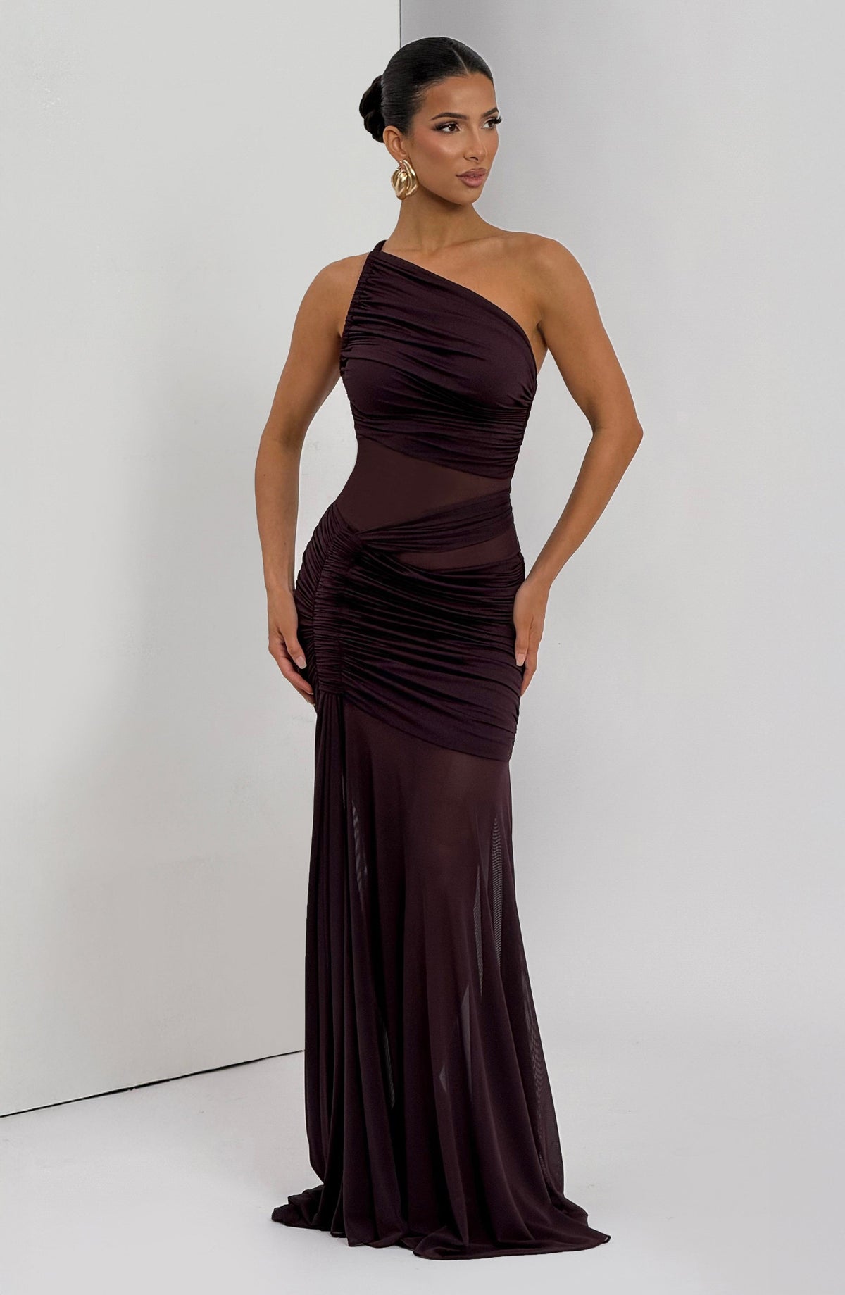 Marianne Maxi Elbise - Mürdüm