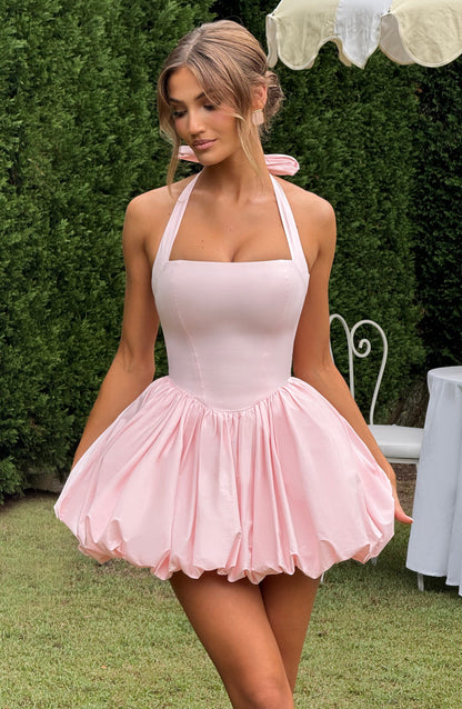 Maricia Mini Elbise - Pudra