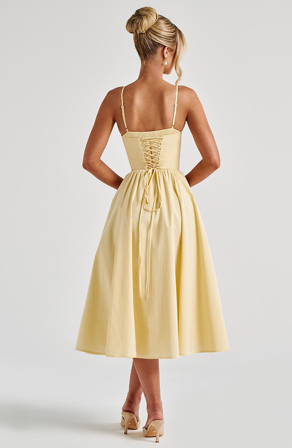 Mariella Midi Elbise - Limon Sarısı