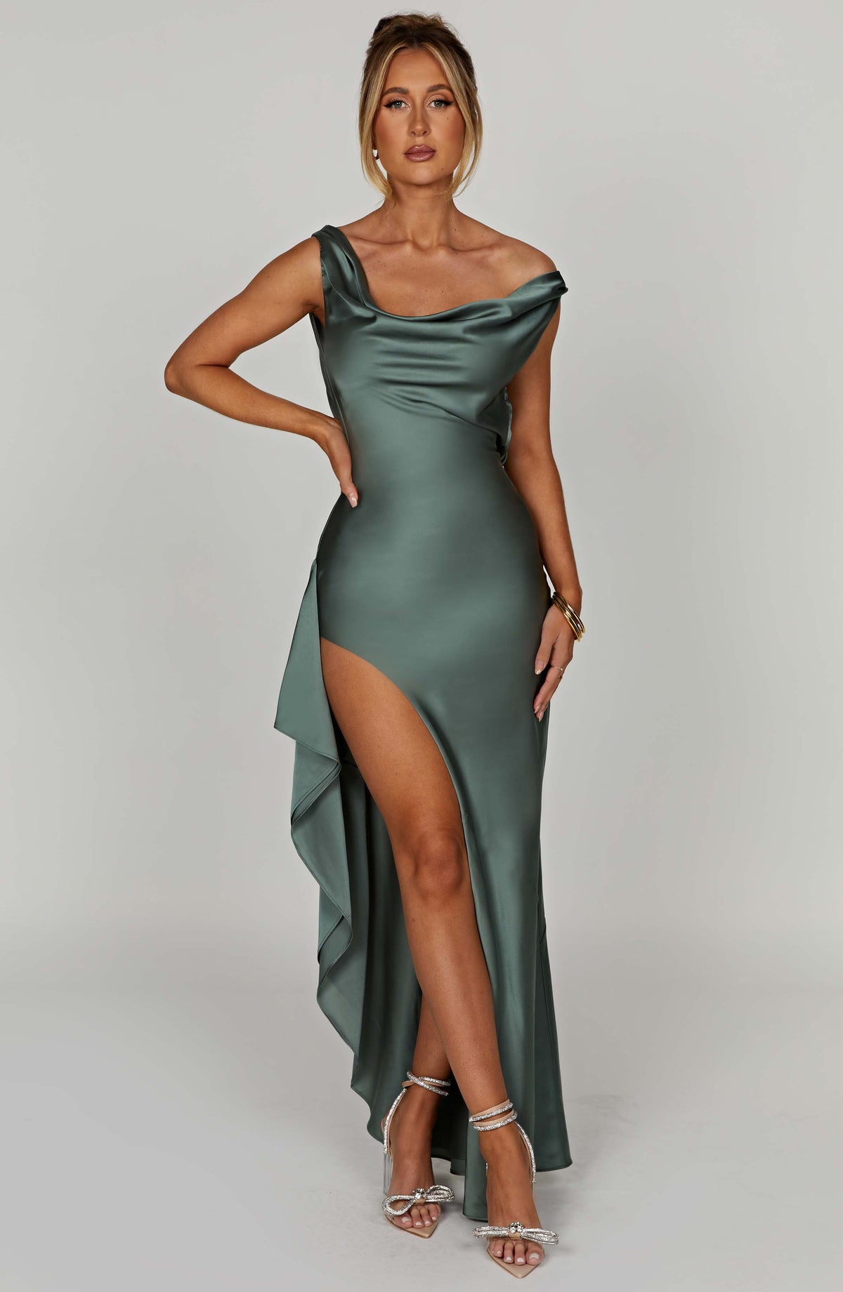 Marilyn Maxi Elbise - Adaçayı Yeşili