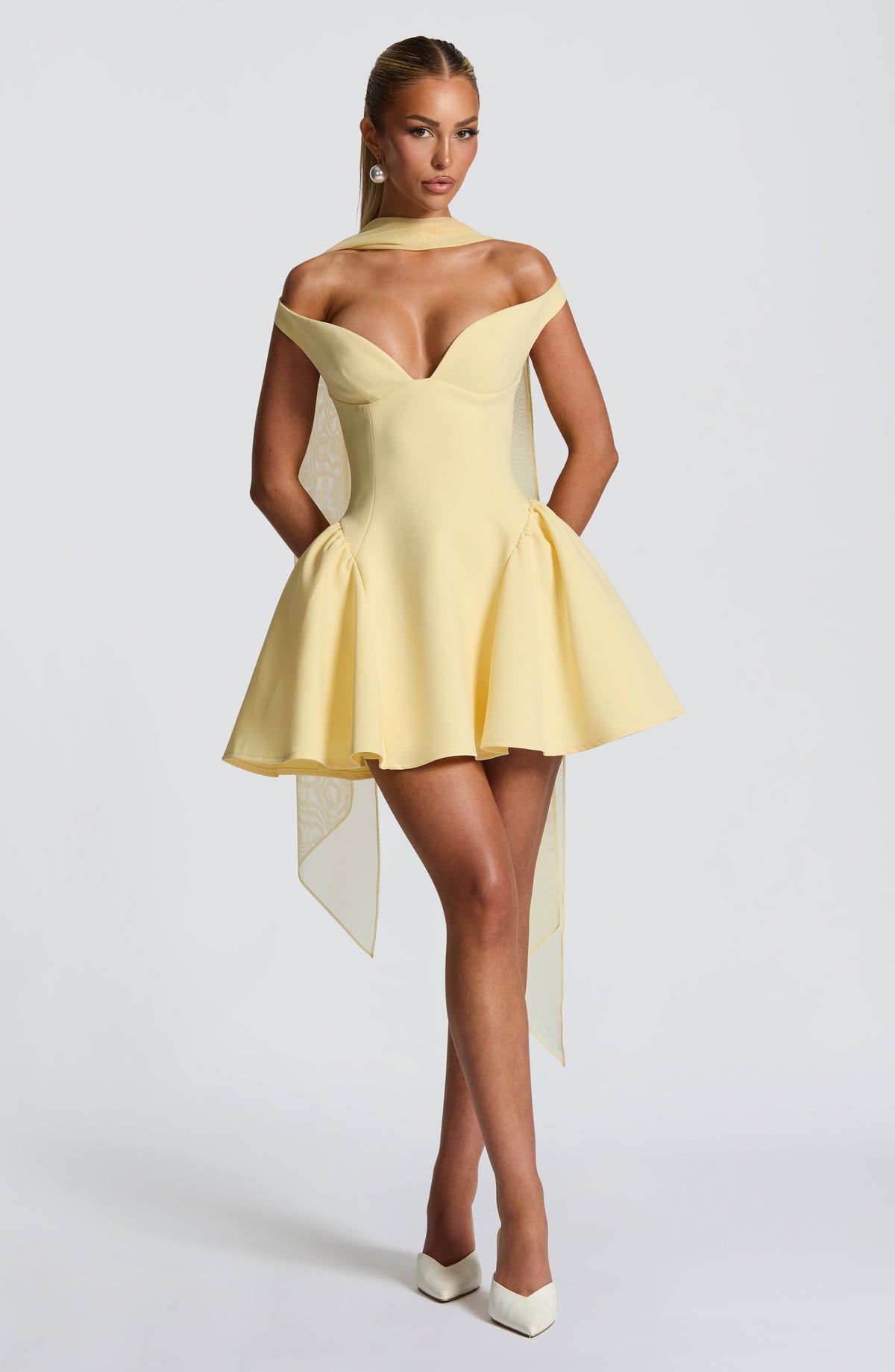 Marla Mini Elbise - Limon Sarısı