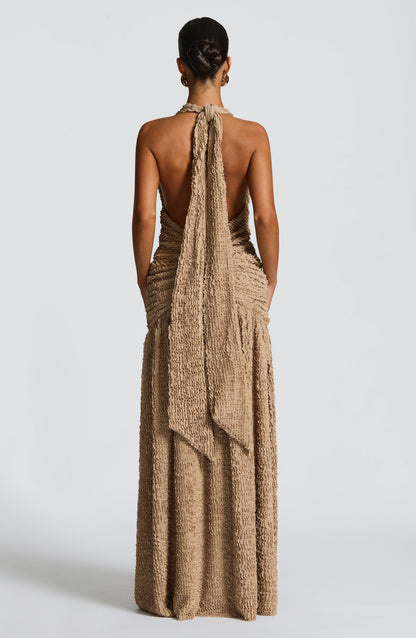 Minerva Maxi Elbise - Bej
