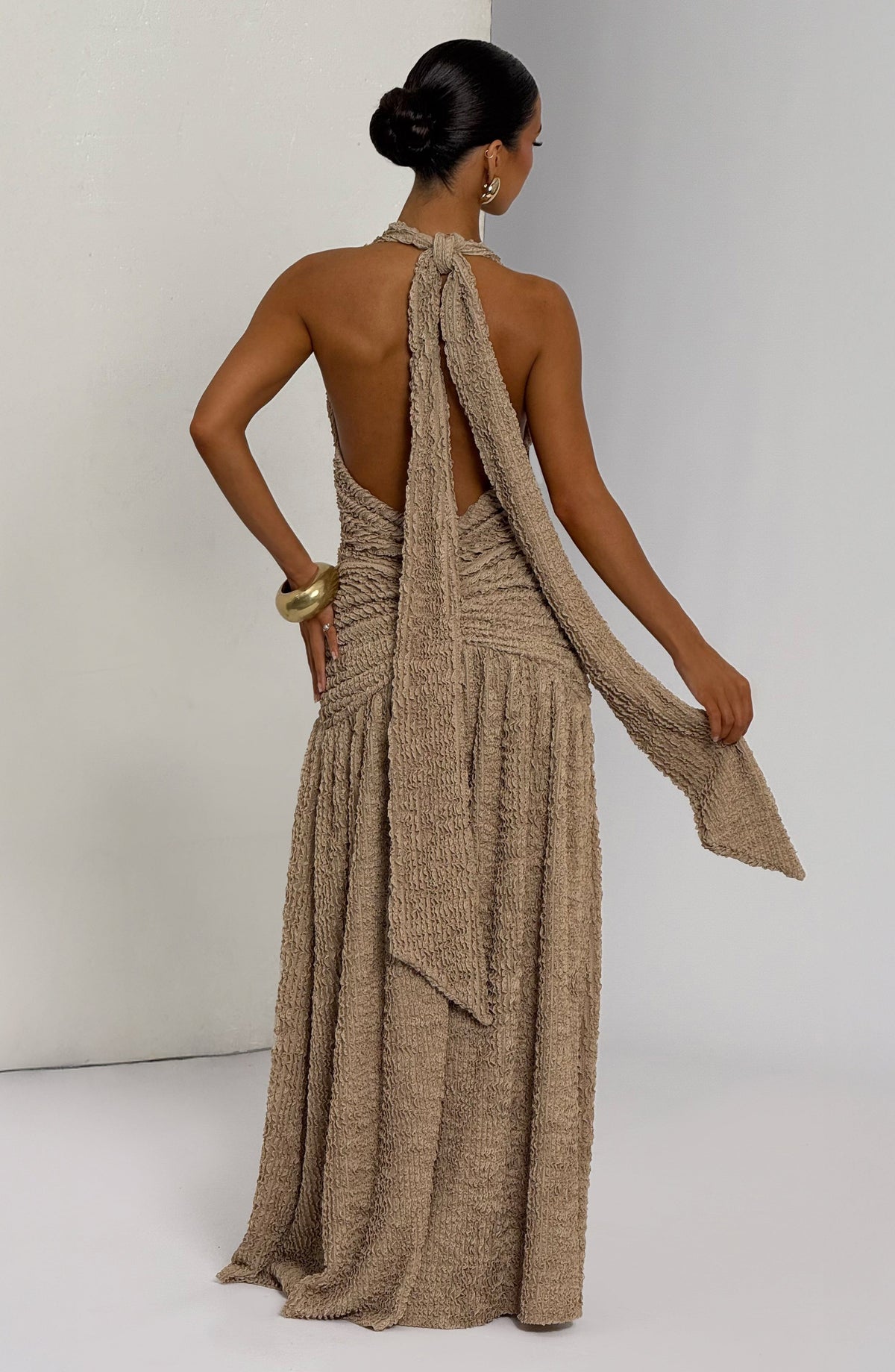 Minerva Maxi Elbise - Bej