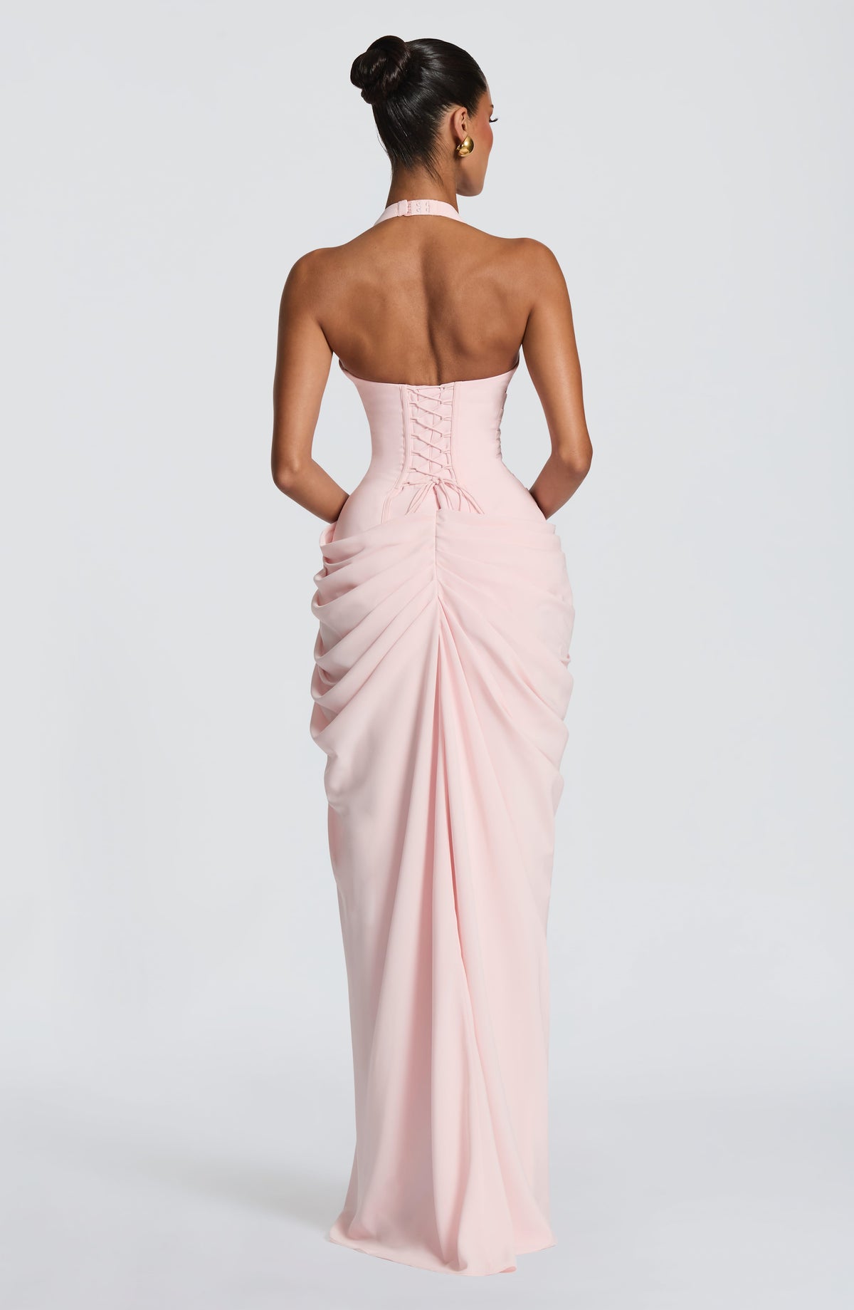Minette Maxi Elbise - Pudra