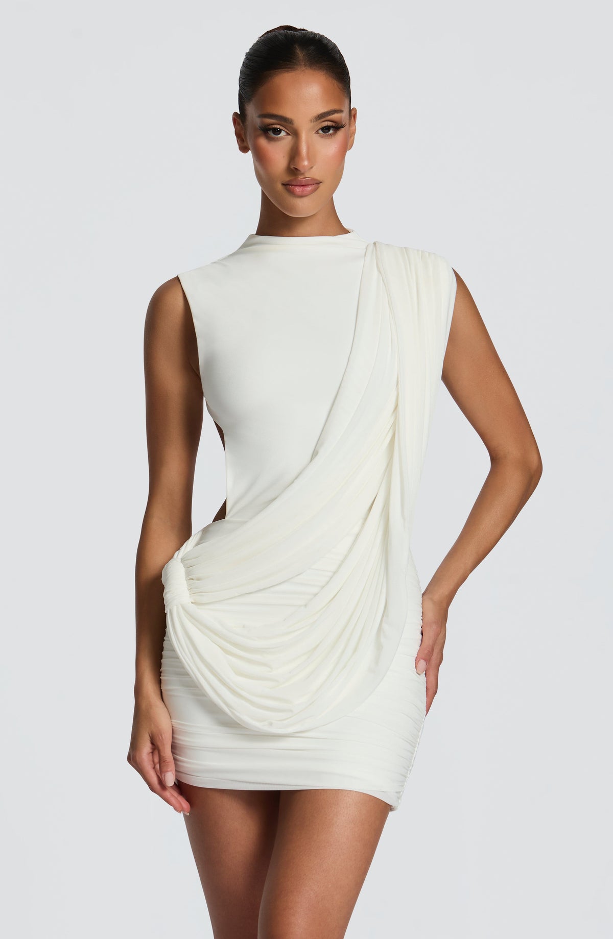 Mireya Mini Elbise - Fildişi