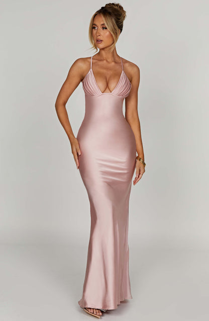 Miriam Maxi Elbise - Pudra