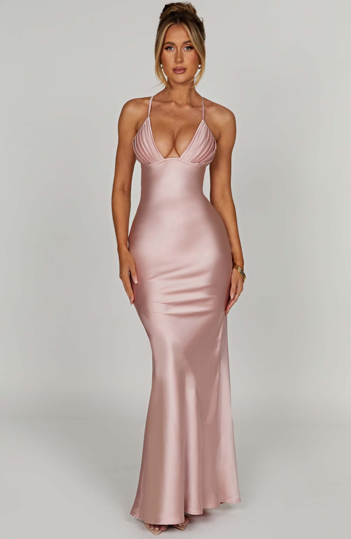 Miriam Maxi Elbise - Pudra