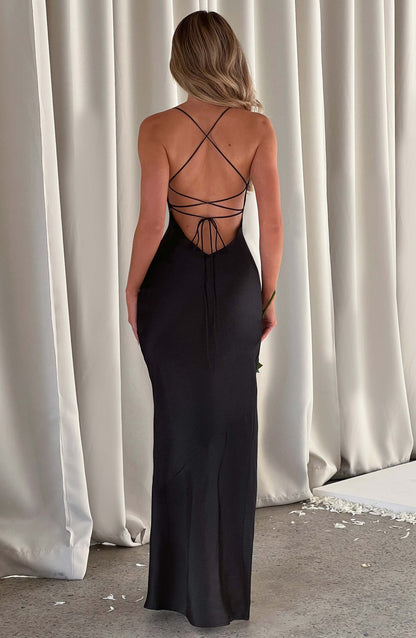 Misha Maxi Elbise - Siyah